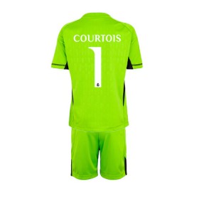 Camisetas Real Madrid Thibaut Courtois 1 Portero Primera 2023-24 - Niño (+ Pantalones)